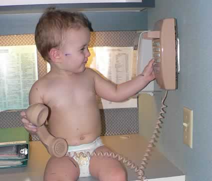 Sydney on the phone