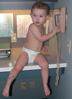 Sydney on the phone